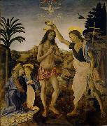 Andrea del Verrocchio Baptism of Christ oil painting artist